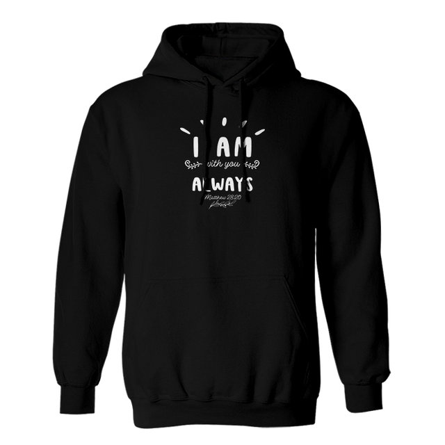 I am Always With You Black Hoodie