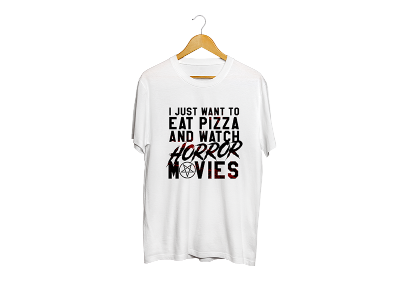 Horror Fans United White Movies T-Shirt image 1
