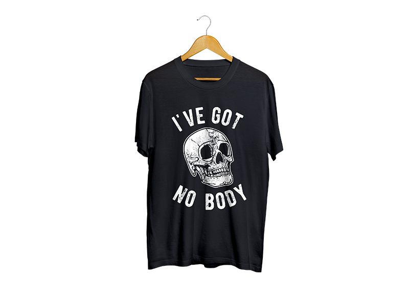 Horror Fans United Black Nobody T-Shirt image 1