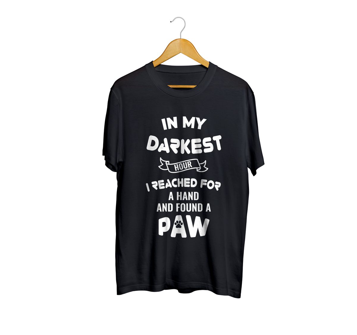We Love Pets Hub Black Paw T-Shirt image 1