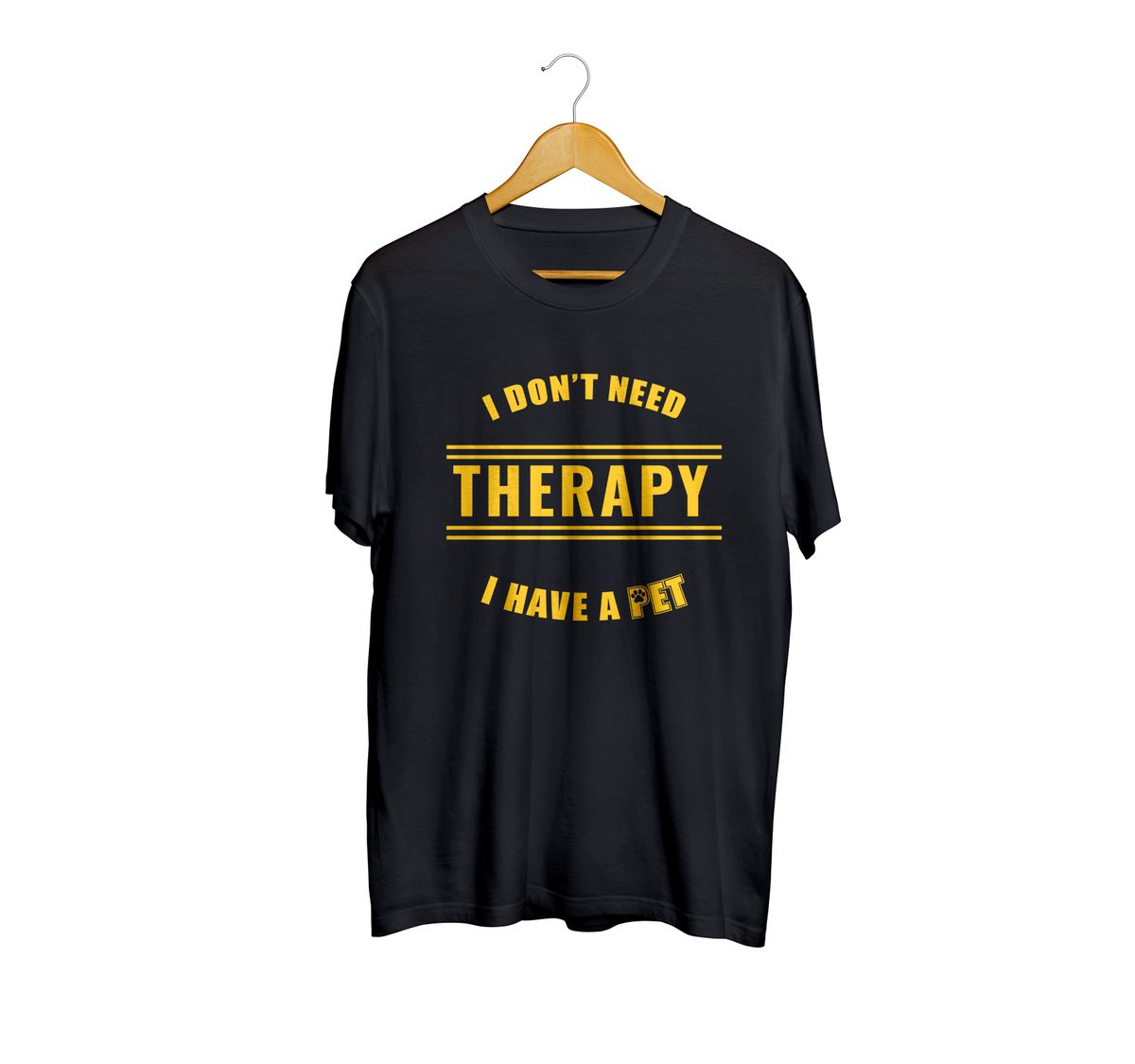 We Love Pets Hub Black Therapy T-Shirt image 1