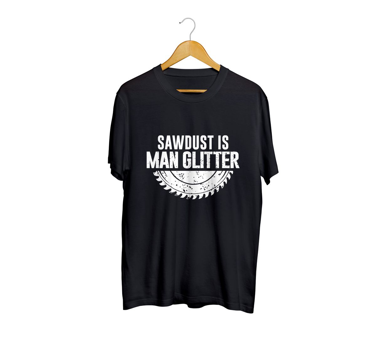 Proud Woodworkers Hub Black Sawdust T-Shirt image 1