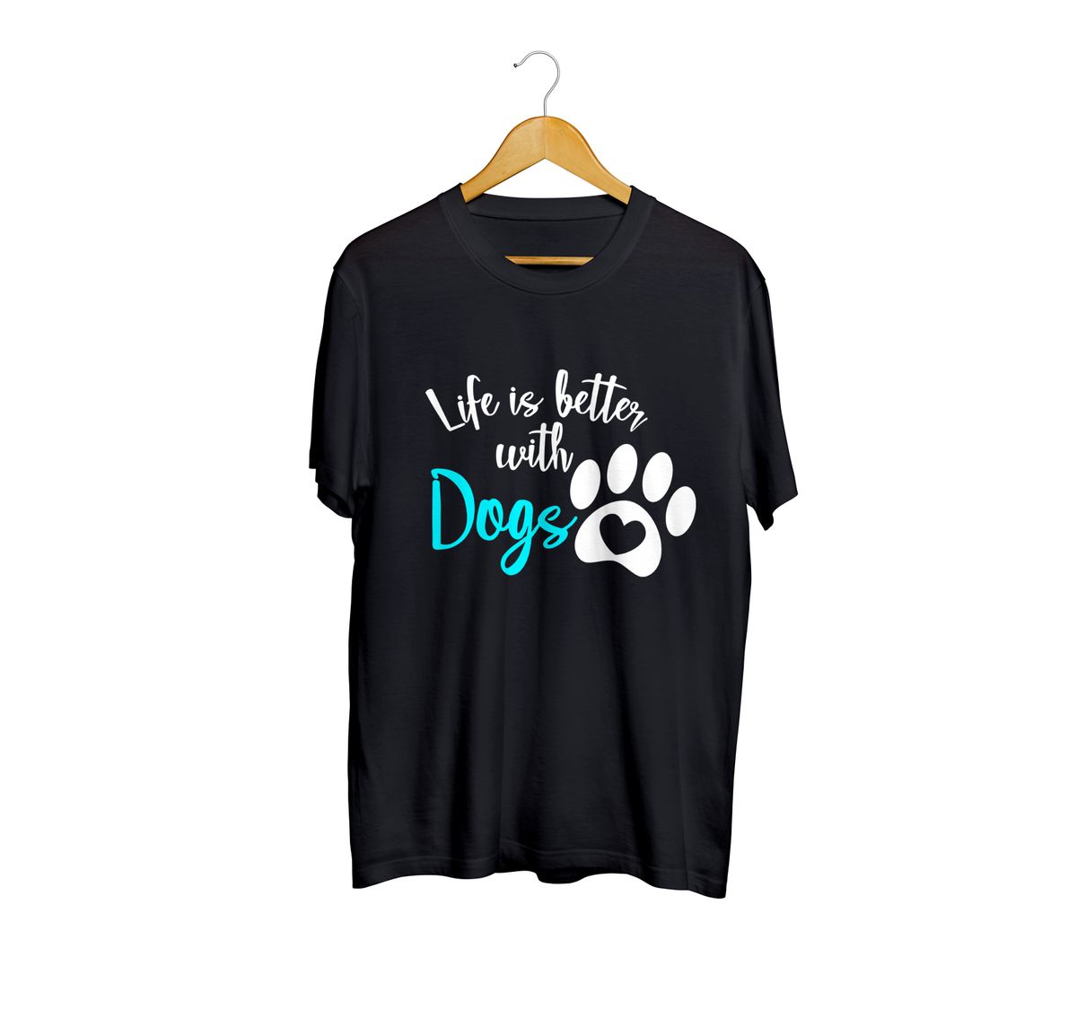 We Love Dogs Hub Black Life T-Shirt image 1