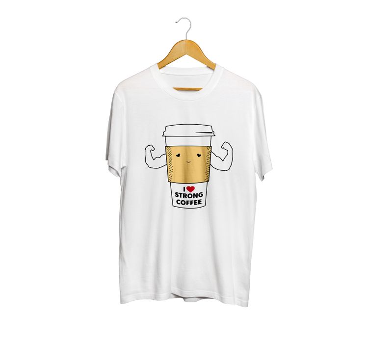 Coffee Addict Hub White Strong T-Shirt image 1