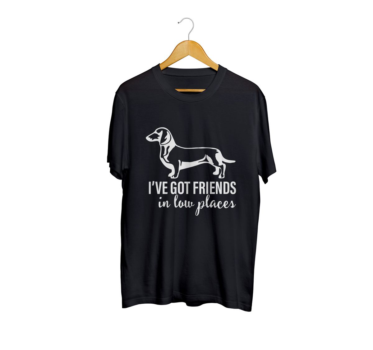 We Luv Dachshunds Black Friends T-Shirt image 1