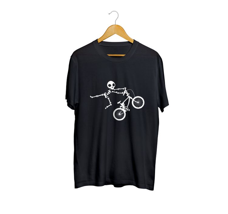 BMX Riders Hub Black Skeleton T-Shirt image 1