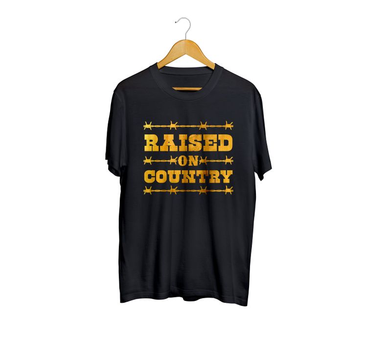 Country Music Fandom Black Raised T-Shirt image 1