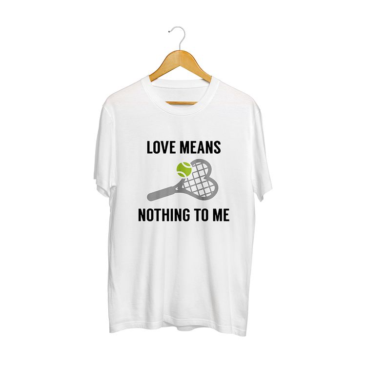 Fan Made Fits Tennis White Love T-Shirt image 1
