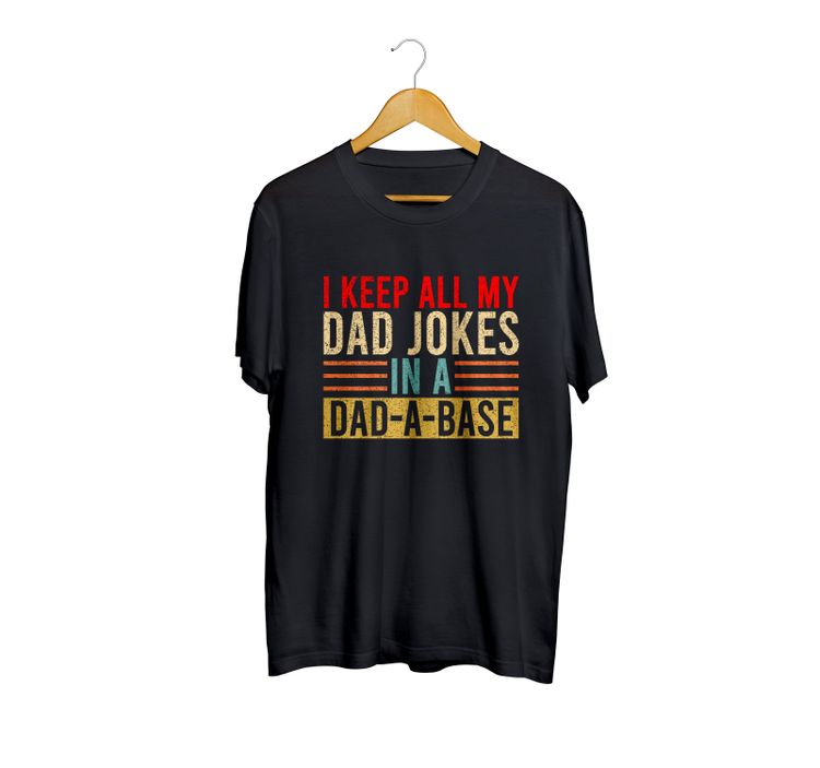 Fan Made Fits Dad Jokes Black Base T-Shirt image 1