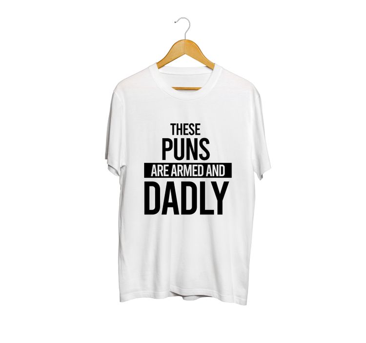 Fan Made Fits Dad Jokes White Dadly T-Shirt image 1