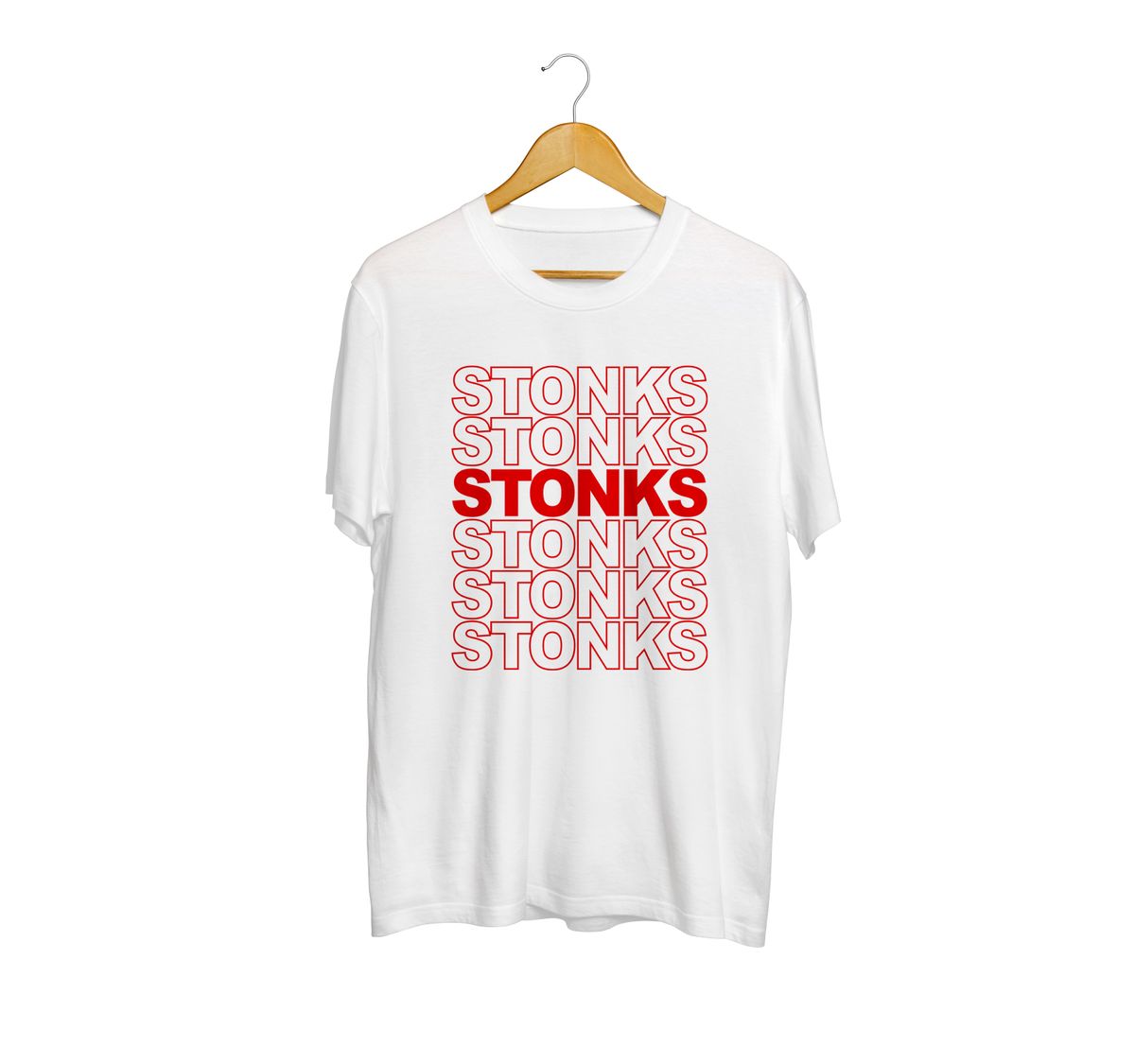 Fan Made Fits Stock White Stonks T-Shirt image 1