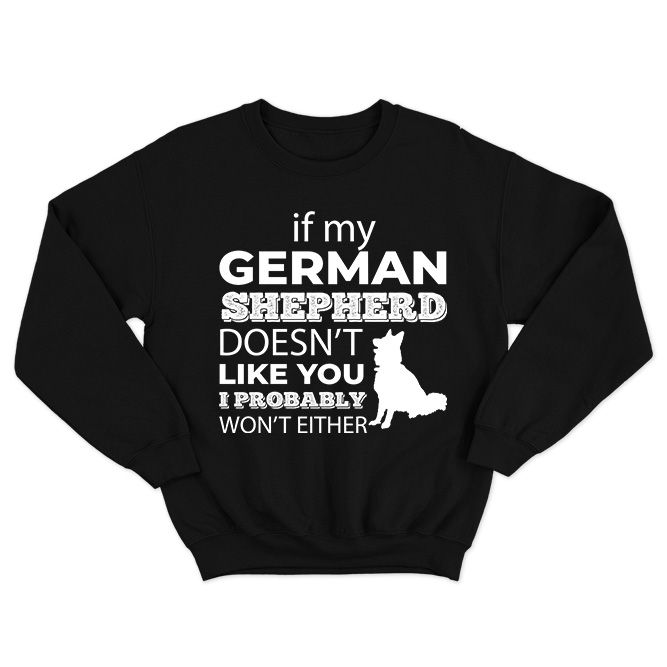 Fan Made Fits German Shepherd Black Like Sweatshirt image 1
