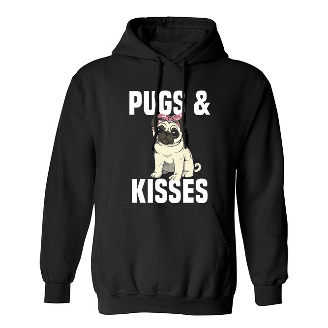 Fan Made Fits Pug Black Kisses Hoodie image 1