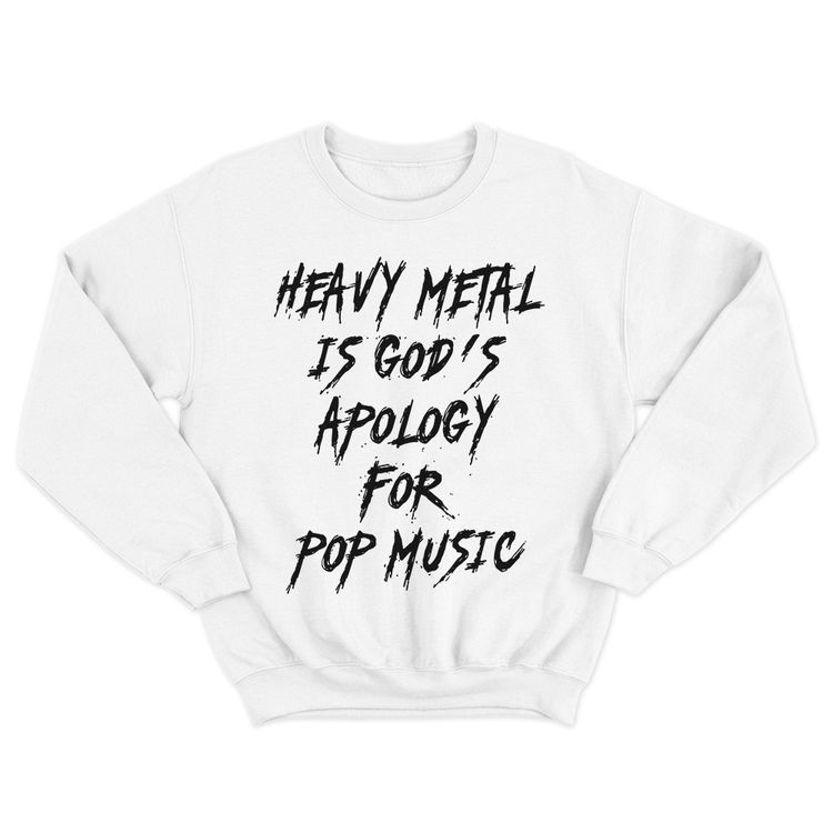 Fan Made Fits Metalheads Hub White Apology Sweatshirt image 1