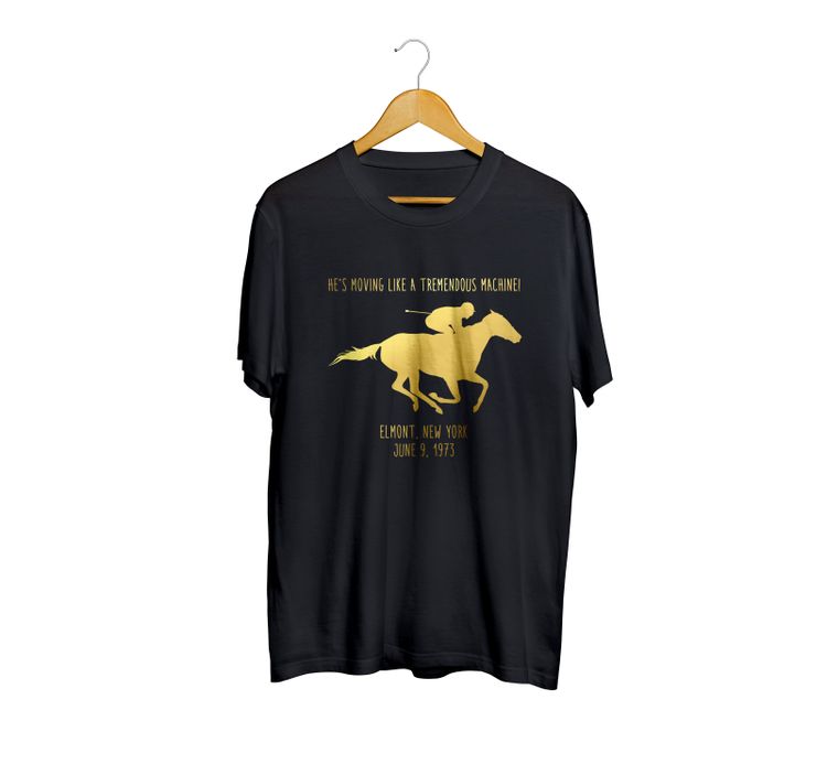 Fan Made Fits Horse Racing Black Machine T-Shirt image 1