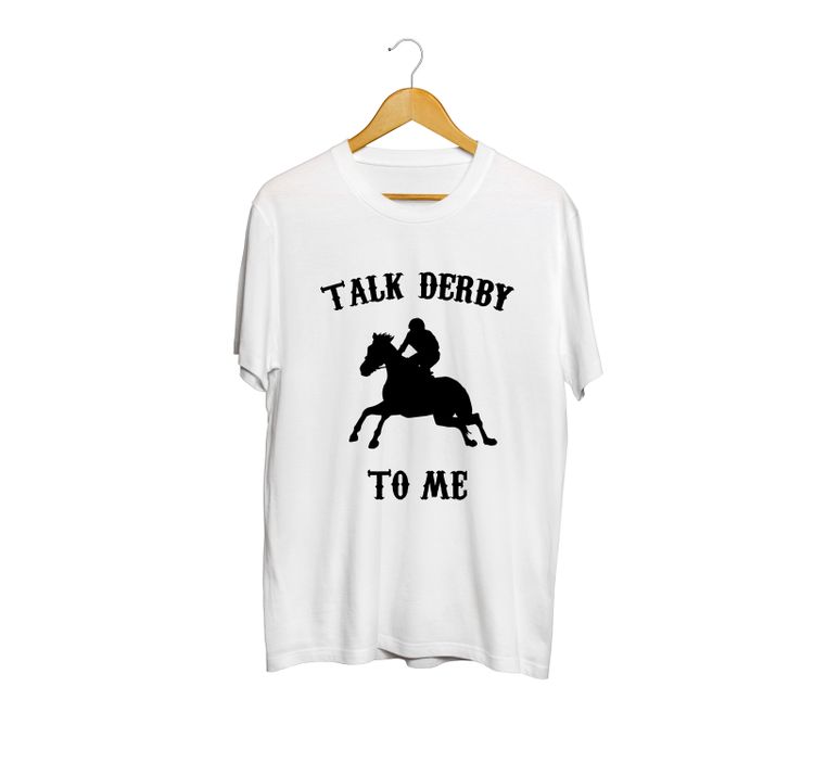 Fan Made Fits Horse Racing White Derby T-Shirt image 1