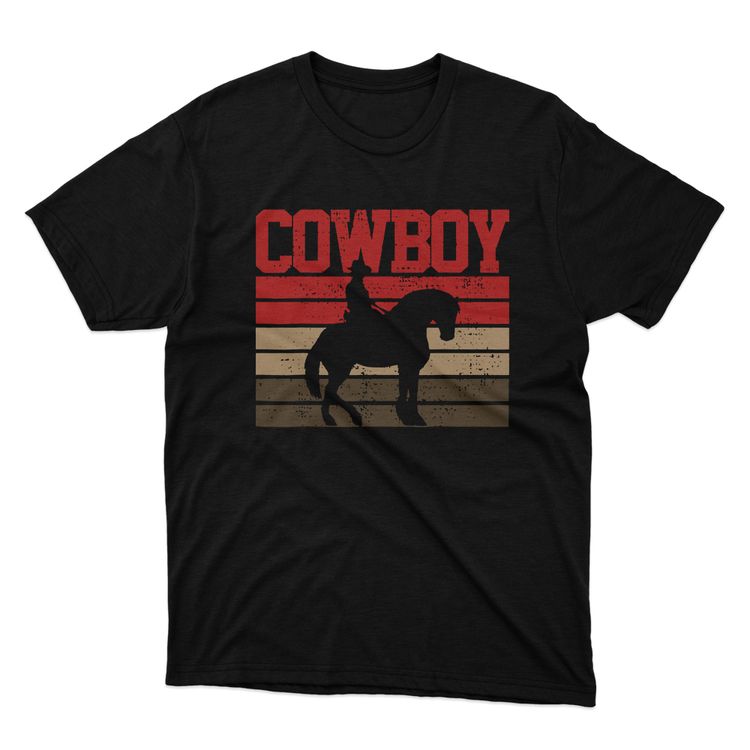 Fan Made Fits Rodeo Black Cowboy T-Shirt image 1