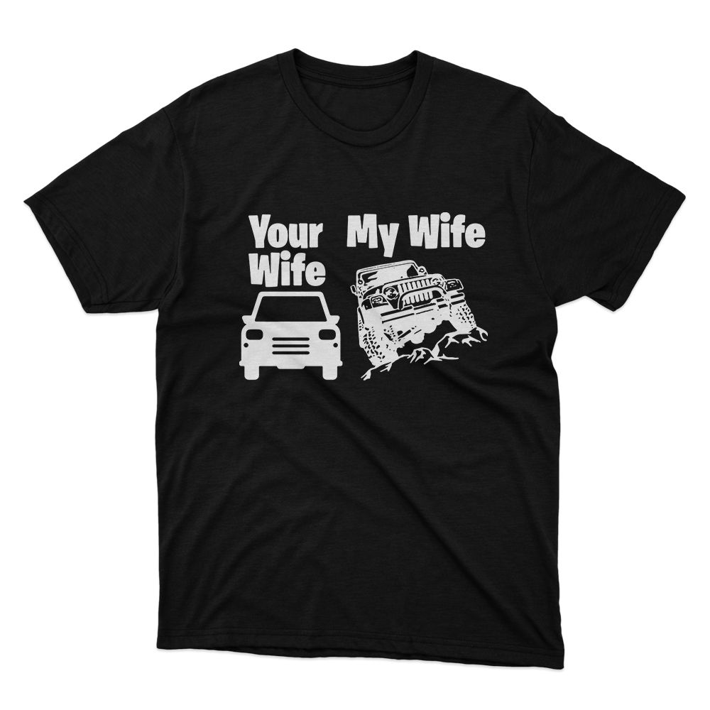 Fan Made Fits Jeep Wife Black T-Shirt image 1