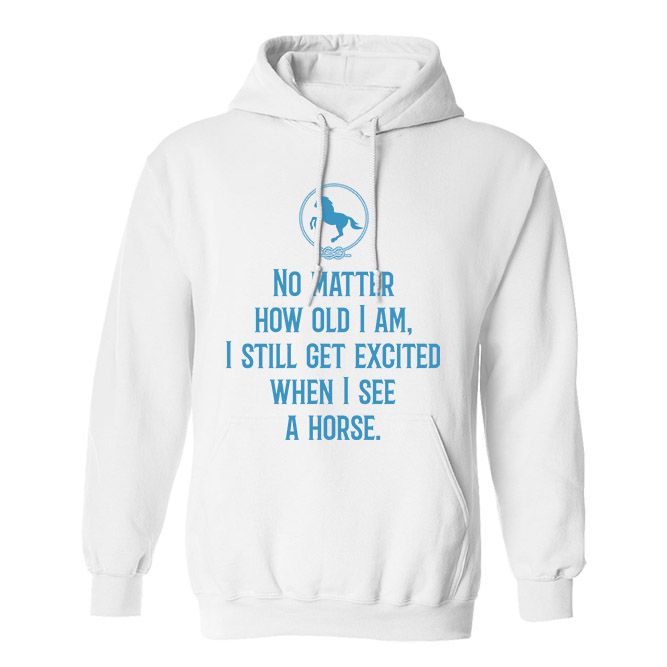 Fan Made Fits Horse Racing 3 White Excited Hoodie image 1