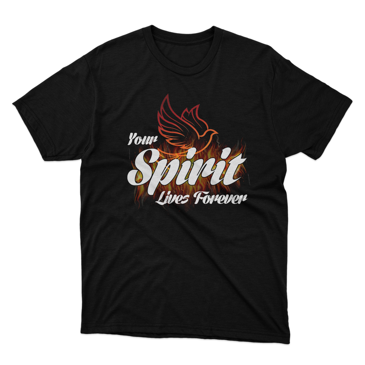 Fan Made Fits Spirit Lives Forever Black T-Shirt image 1