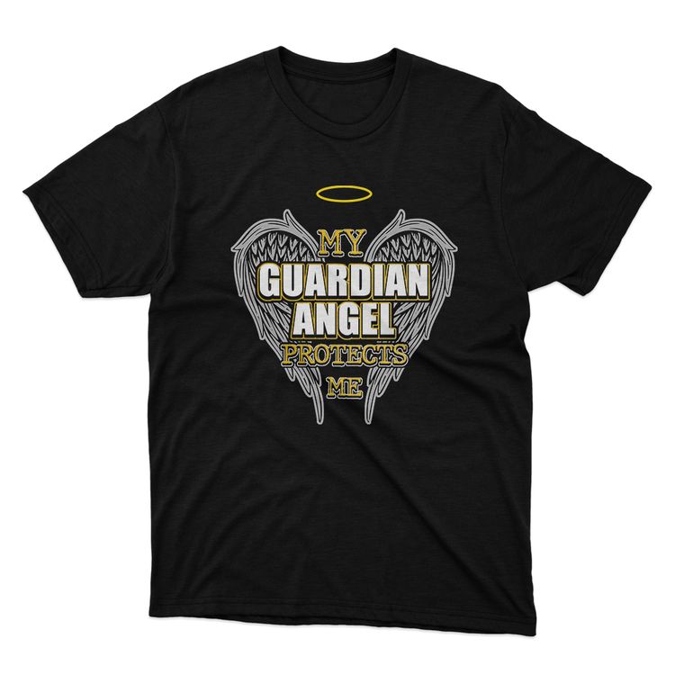 Fan Made Fits My Guardian Angel Black T-Shirt image 1