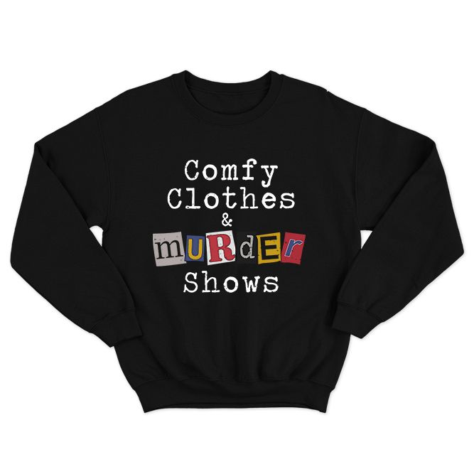 Fan Made Fits Crime Shows Black Comfy Sweatshirt image 1