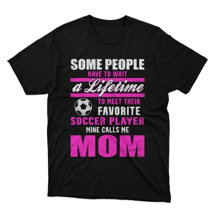Fan Made Fits Soccer Mom Favorite Player Black T-Shirt image 1