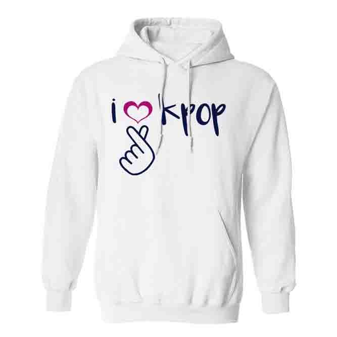 Fan Made Fits Kpop 3 White Love Hoodie image 1