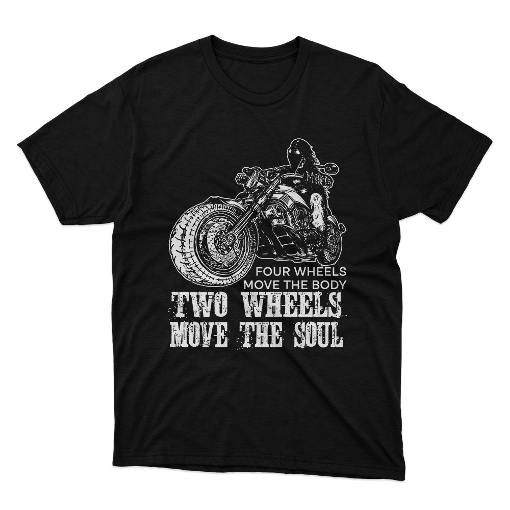 Fan Made Fits Motorcycles 2 Black Wheels T-Shirt image 1