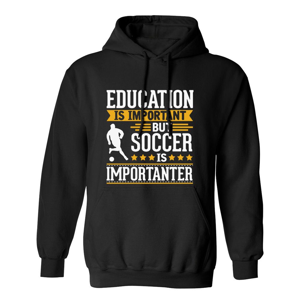 Fan Made Fits Soccer Black Education Hoodie image 1