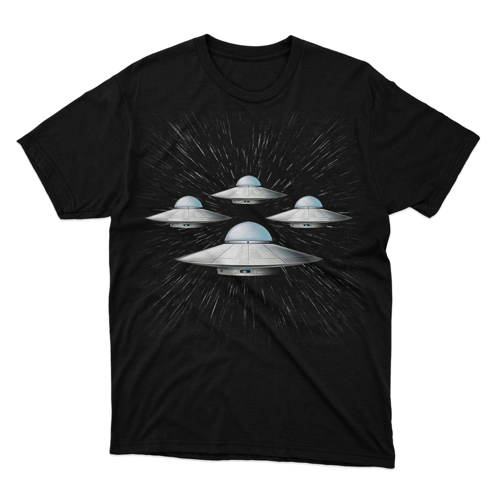 Fan Made Fits Alien Invasion Black T-Shirt image 1