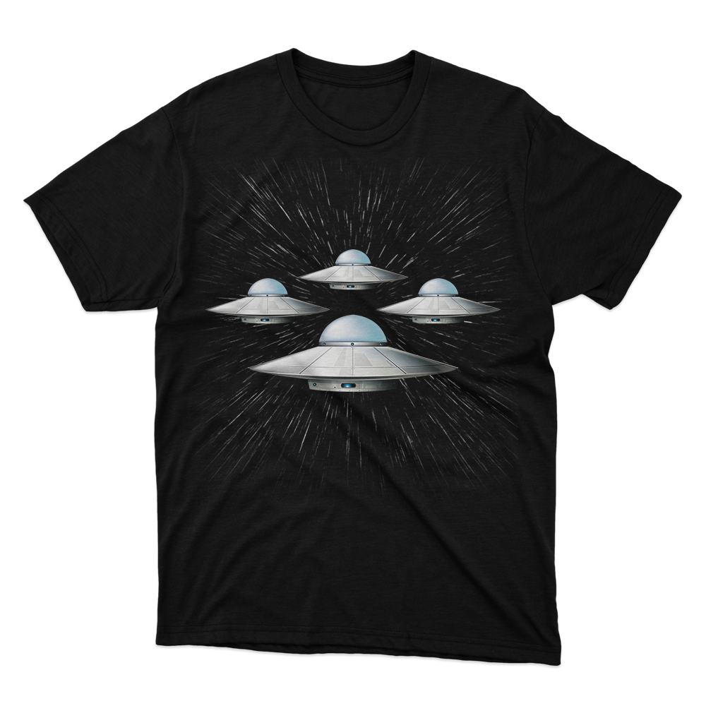 Fan Made Fits Alien Invasion Black TShirt Fan Made Fits