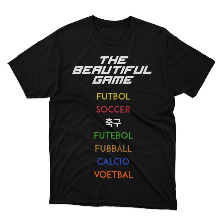 Fan Made Fits Soccer Black Football T-Shirt image 1