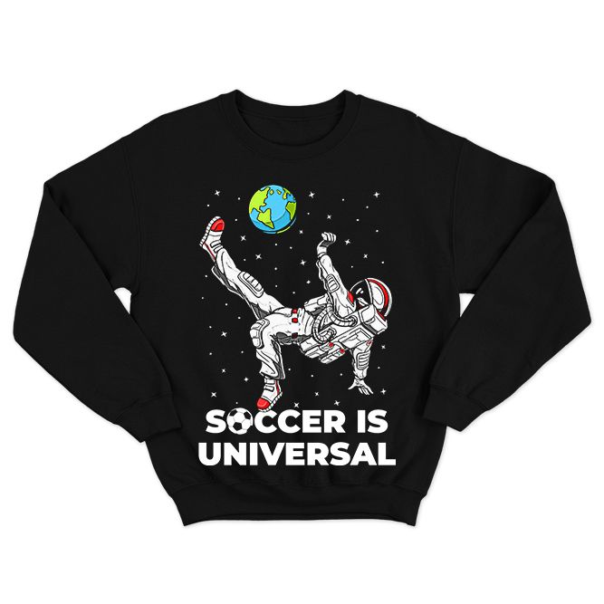 Fan Made Fits Soccer Black Astronaut Sweatshirt image 1
