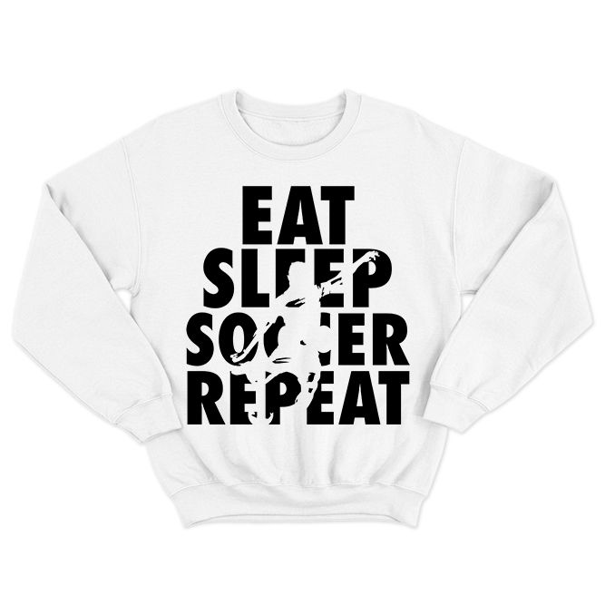 Fan Made Fits Soccer White Repeat Sweatshirt image 1
