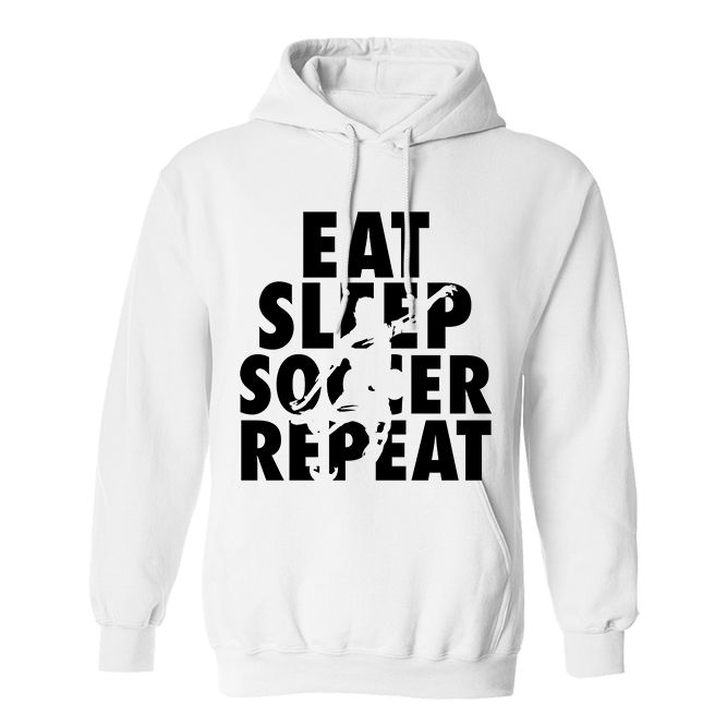 Fan Made Fits Soccer White Repeat Hoodie image 1