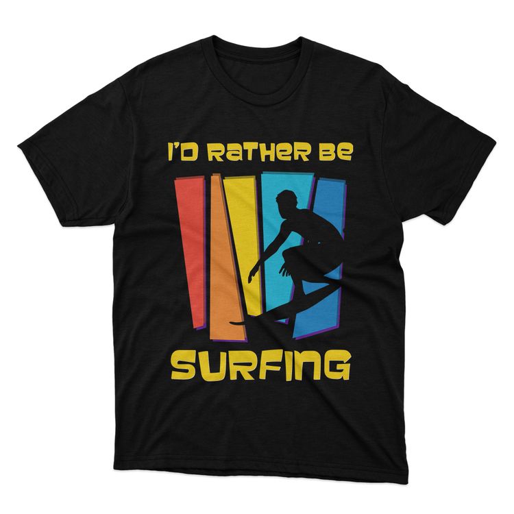 Fan Made Fits Surfing 2 Black Rather T-Shirt image 1