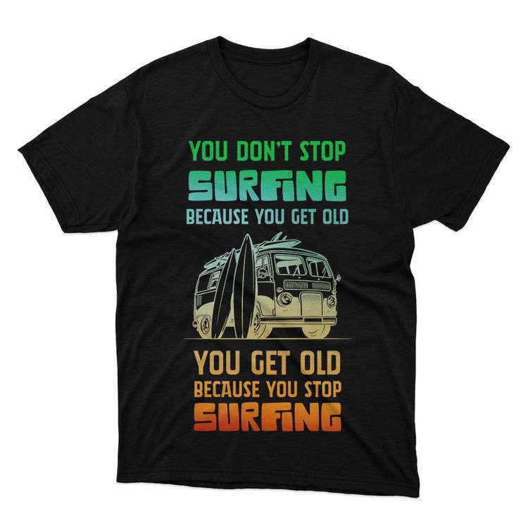 Fan Made Fits Surfing 2 Black Stop T-Shirt image 1