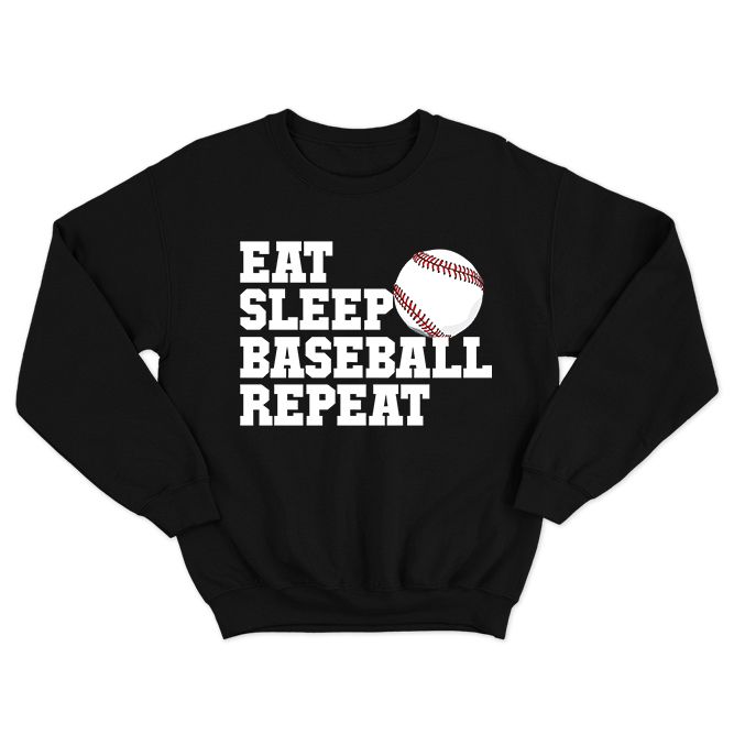 Fan Made Fits Baseball 3 Black Repeat Sweatshirt image 1