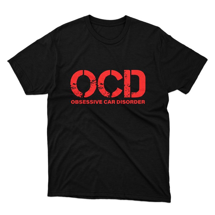 Fan Made Fits Cars Black OCD T-Shirt image 1