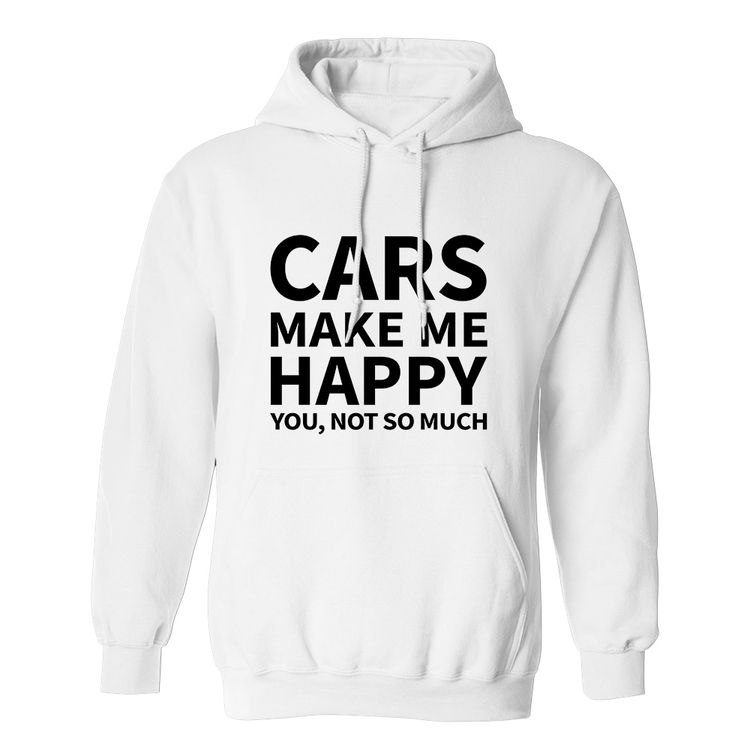 Fan Made Fits Cars White Happy Hoodie image 1