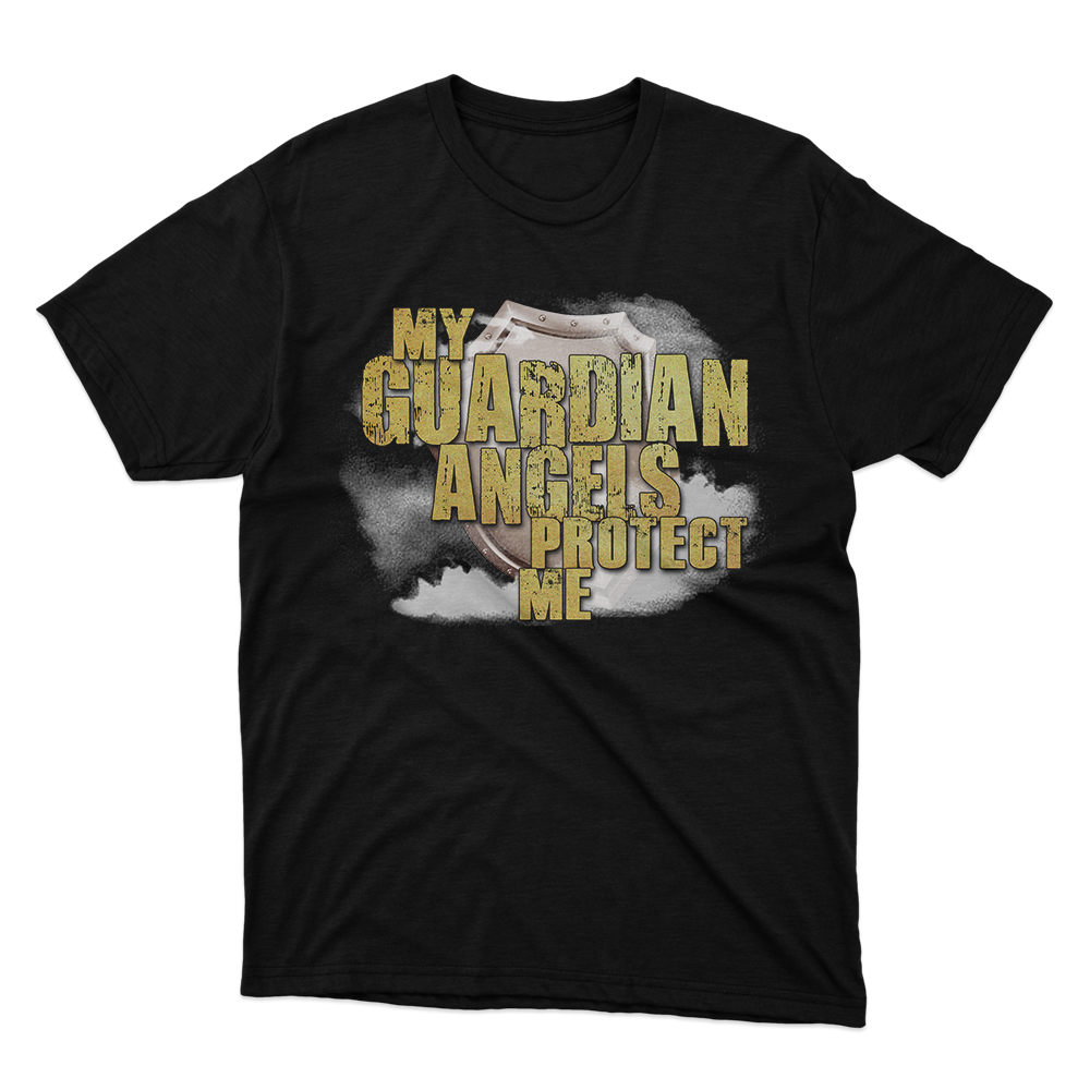 Fan Made Fits My Guardian Angels Protect Me Black T-Shirt image 1