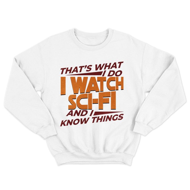 Fan Made Fits Sci-Fi 2 White Watch Sweatshirt image 1