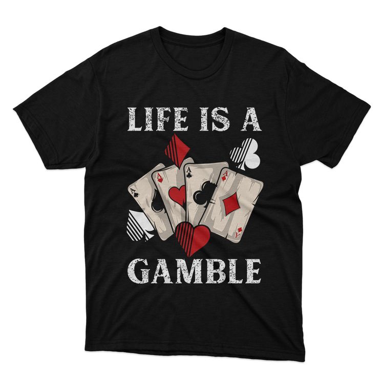Fan Made Fits Poker Black Gamble T-Shirt image 1