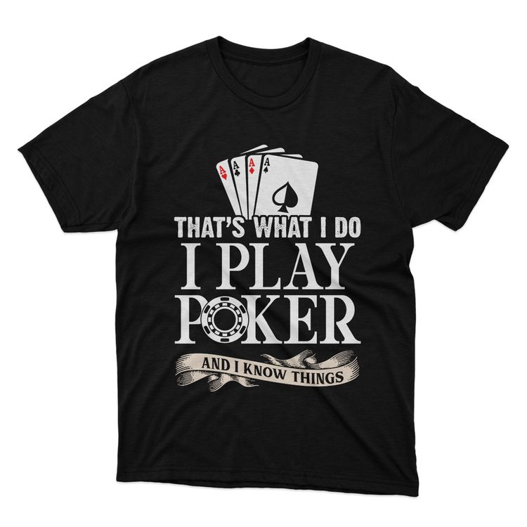 Fan Made Fits Poker Black Play T-Shirt image 1
