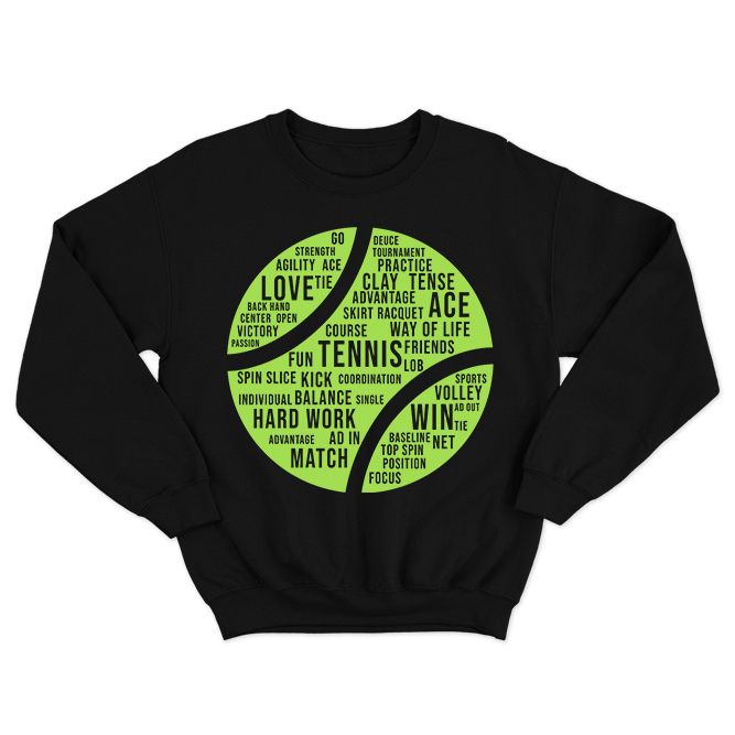 Fan Made Fits Tennis Black Ball Sweatshirt image 1