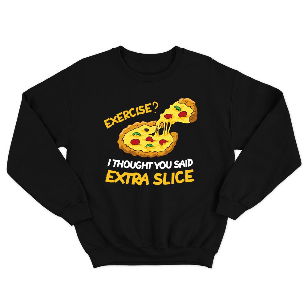 Fan Made Fits Pizza 2 Black Exercise Sweatshirt image 1