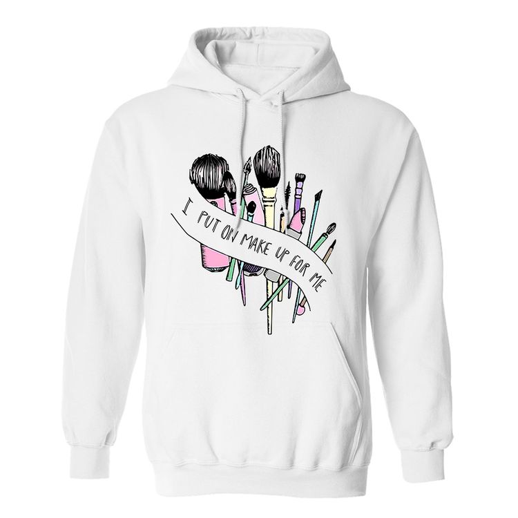 Fan Made Fits Makeup White Put Hoodie image 1