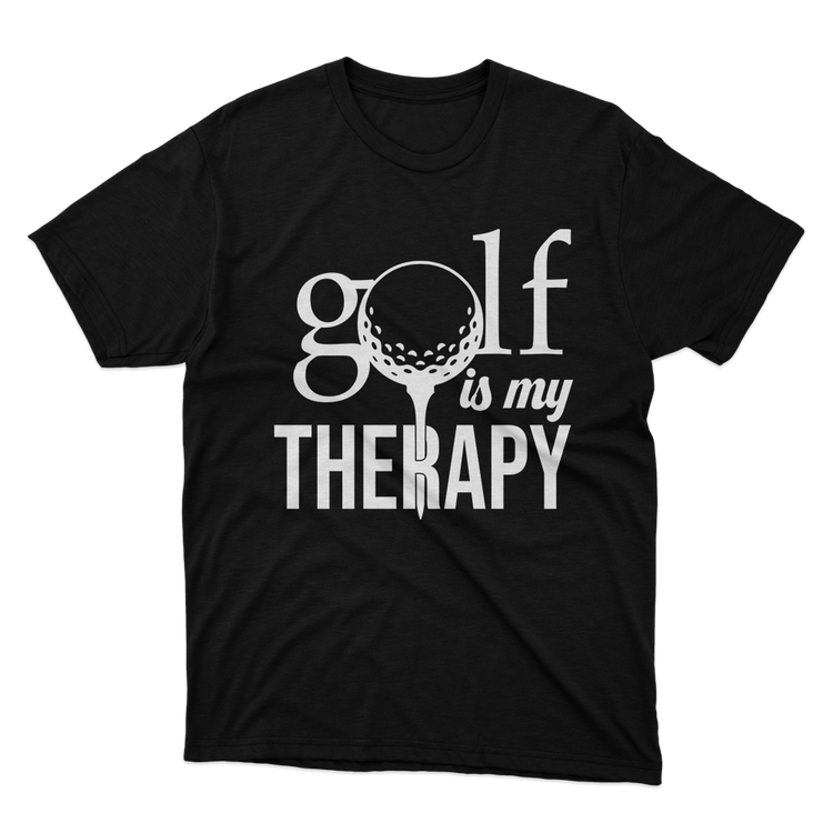 Fan Made Fits Golf Is My Therapy Black T-Shirt image 1