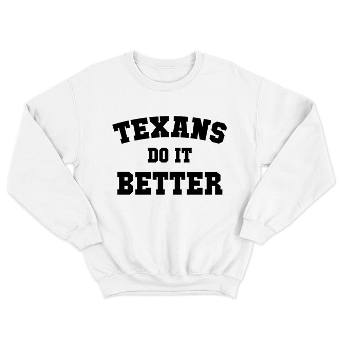 Fan Made Fits Texas 2 White Texans Sweatshirt image 1